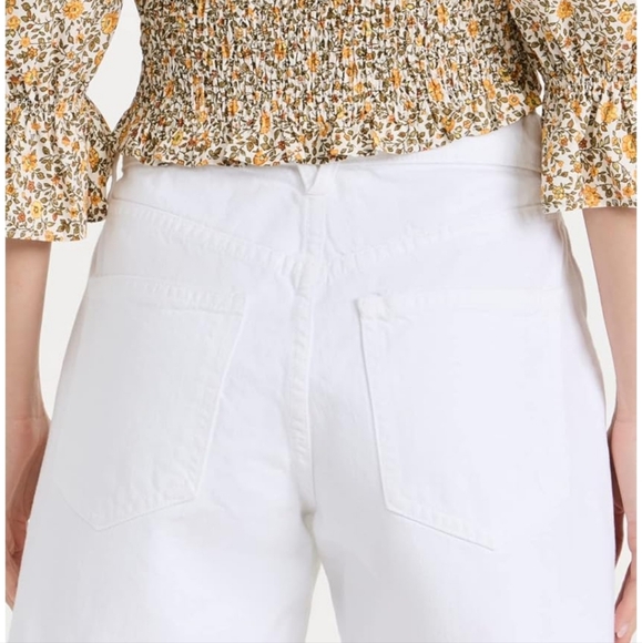 Veronica Beard Shiloh Mid Length Cut Off Button Fly Shorts - Picture 3 of 16